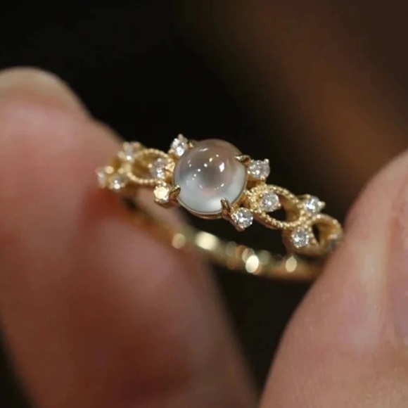 Dainty Opal & Crystal Ring - Picture 3 of 6